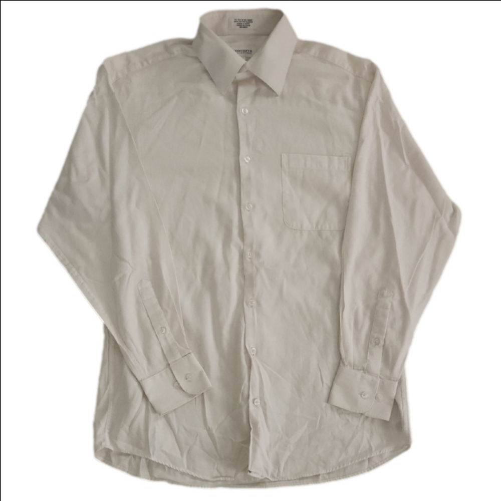 3/$20 Concepts by Claiborne White Button Down Dress Shirt